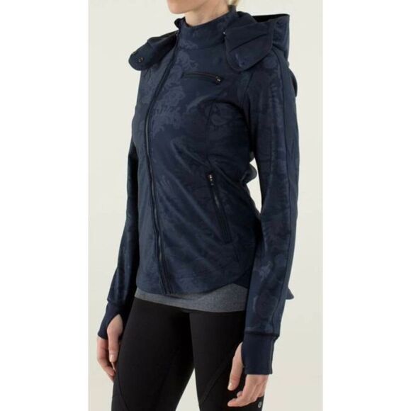LULULEMON ATHLETICA Keep It Up Jacket In Laceoflage Embossed Inkwell/Inkwell Siz - Picture 3 of 10